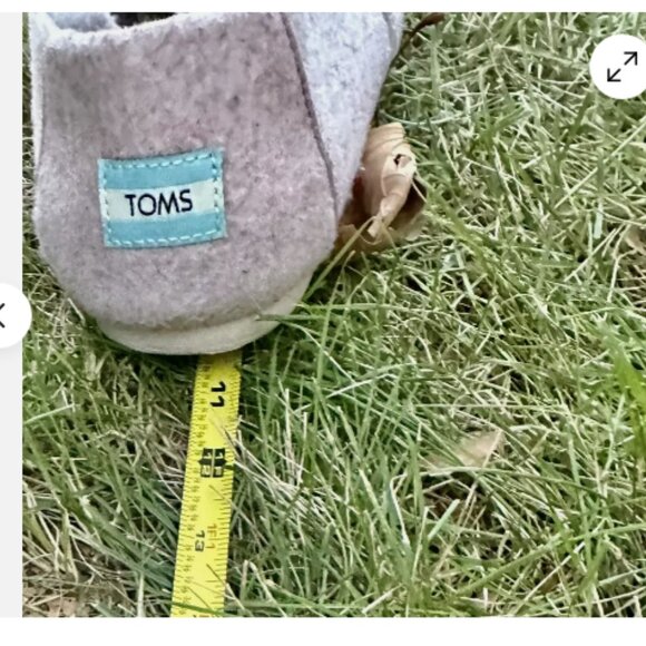 Toms Shoes Womens 10 Alpargata Loafers Comfort Wool Slip On Fleece Lined - Picture 5 of 6